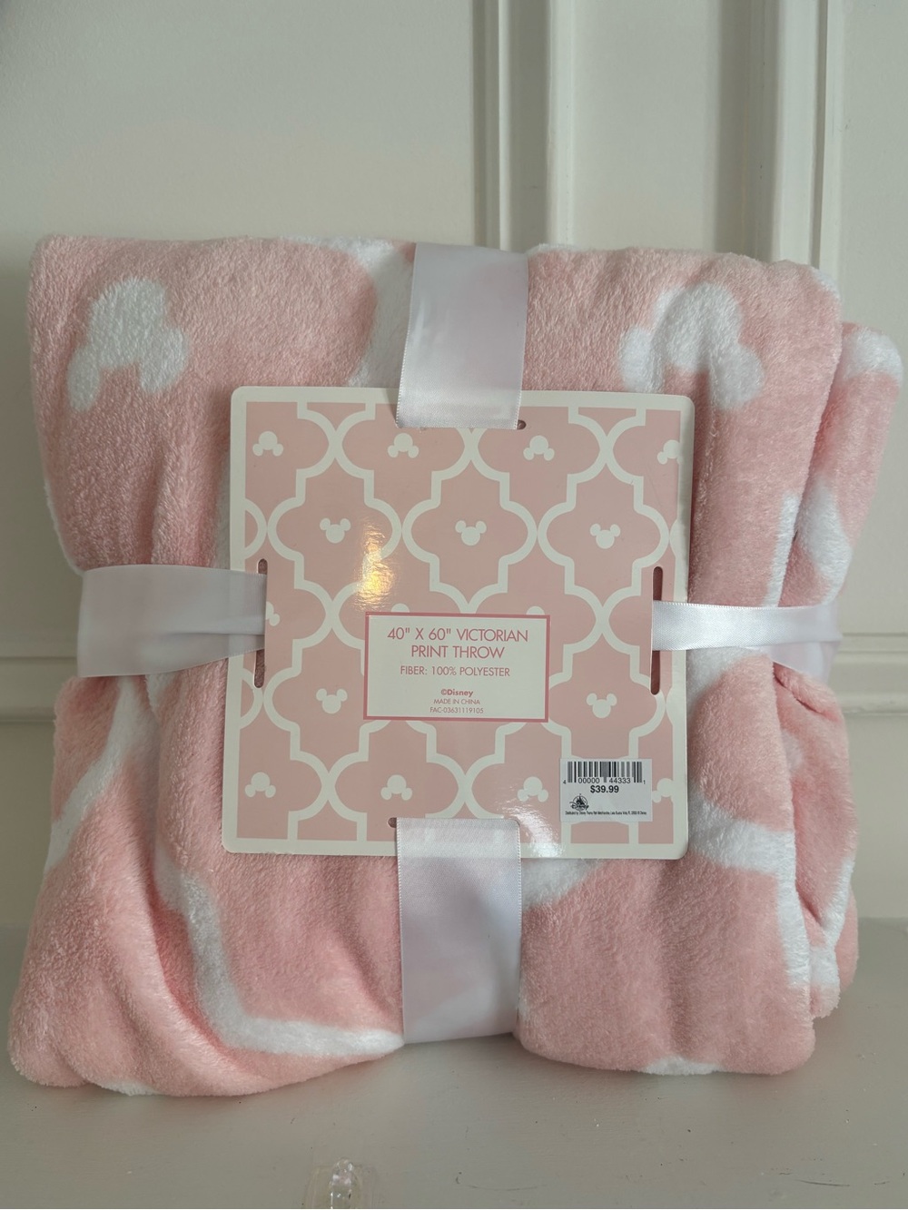 Pink disney plush blanket